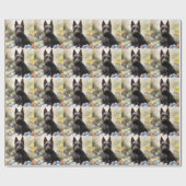 Scottish Terrier Dog mit Ostereier Holiday Geschenkpapier (Flach)