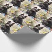 Scottish Terrier Dog mit Ostereier Holiday Geschenkpapier (Ecke)