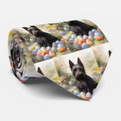 Scottish Terrier Dog mit Ostereier Holiday Krawatte (Gerollt)