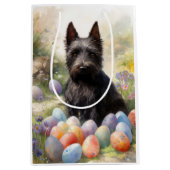 Scottish Terrier Dog mit Ostereier Holiday Mittlere Geschenktüte (Vorderseite)