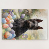 Scottish Terrier Dog mit Ostereier Holiday Puzzle (Horizontal)