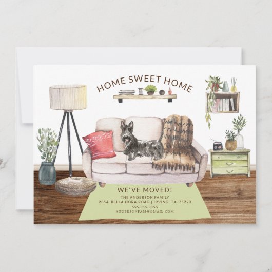 Scottish Terrier Dog Moving Ankündigung (Vorderseite)