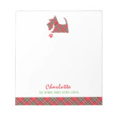 Scottish Terrier Dog Niedlich Personalisiert Notizblock (Vorderseite)