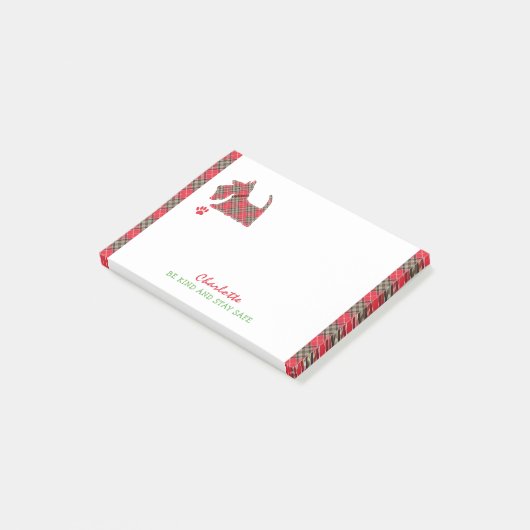 Scottish Terrier Dog Niedlich Personalisiert Post-it Klebezettel (angewinkelt)