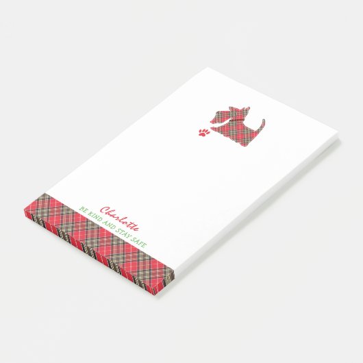 Scottish Terrier Dog Niedlich Personalisiert Post-it Klebezettel (angewinkelt)