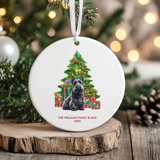 Scottish Terrier Dog Personalisiert Weihnachten Keramik Ornament