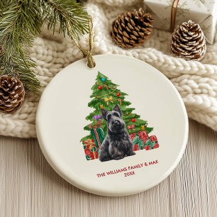 Scottish Terrier Dog Personalisiert Weihnachten Keramik Ornament