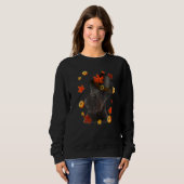 Scottish Terrier Dog Pilgrim Hat Fall Happy Sweatshirt (Vorne ganz)