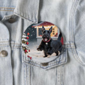 Scottish Terrier Dog Playing Christmas Snow Button (Beispiel)