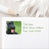 Scottish Terrier Dog Return Address Label (Insitu)