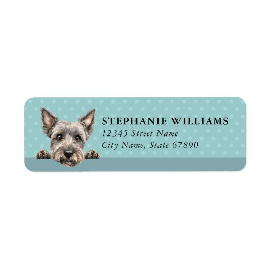 Scottish Terrier Dog Return Address Labels (Vorne)