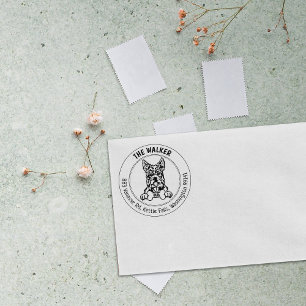 Scottish Terrier Dog Rücksendeadresse Family Gummistempel
