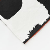 Scottish Terrier dog schwarz/rot/weiß, stripes Thr Fleecedecke (Ecke)