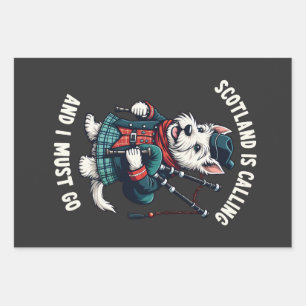 Scottish Terrier Dog Scotland ruft an und ich muss Geschenkpapier Set