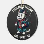 Scottish Terrier Dog Scotland ruft an und ich muss Keramik Ornament (Links)