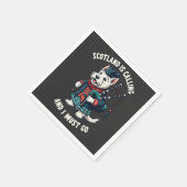 Scottish Terrier Dog Scotland ruft an und ich muss Serviette (Ecke)