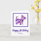 Scottish Terrier Dog Silhouette Niedlich Lila PY&B Karte (Gelbe Blume)