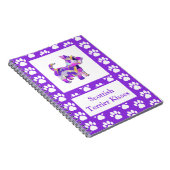 Scottish Terrier Dog Silhouette Paw Lila PY&B Notizblock (Rechte Seite)