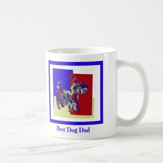 Scottish Terrier Dog Silhouette TRBY Vathers Day Kaffeetasse (Rechts)