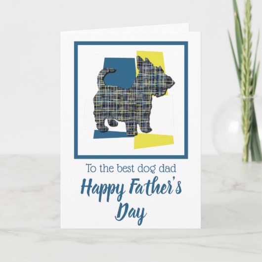 Scottish Terrier Dog TriColor Father's Day Karte (Vorderseite)