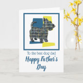 Scottish Terrier Dog TriColor Father's Day Karte (Gelbe Blume)