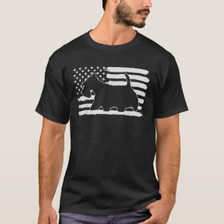 Scottish Terrier Dog USA Flag Amerikanische Unabhä T-Shirt