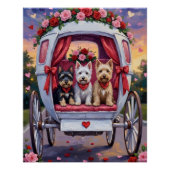 Scottish Terrier Dog Valentine's Day Poster (Vorderseite)