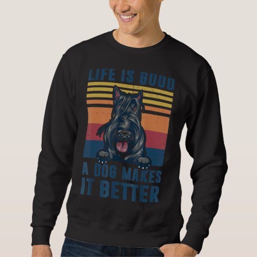 Scottish Terrier Dog Vater Mama Men Women Sweatshirt (Vorderseite)