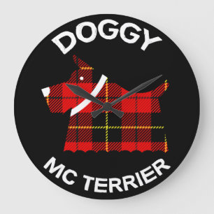 Scottish Terrier Dogs   Terrier   Dog Owners Cof Große Wanduhr