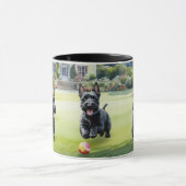 Scottish Terrier Dogs Watercolor Scotties Tasse (Zentrum)