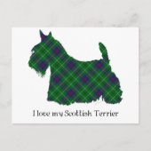 Scottish Terrier Duncan Tartan Postkarte (Vorderseite)