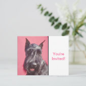 Scottish Terrier Einladungspostkarte (Stehend Vorderseite)