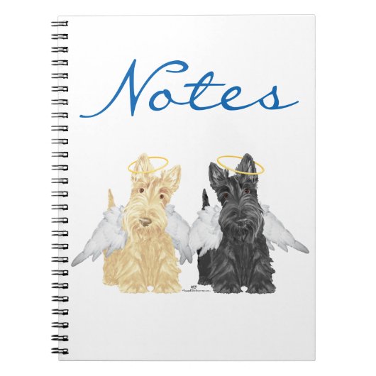 Scottish Terrier Engel Notizblock (Vorderseite)