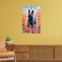 Scottish Terrier farbige Aquarellbilder