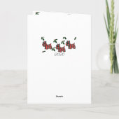 Scottish Terrier Feiertagskarte (Rückseite)