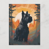Scottish Terrier Forest Postkarte (Vorderseite)
