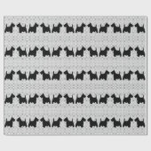 Scottish-Terrier-Freunde auf Tupfen Geschenkpapier (Flach)