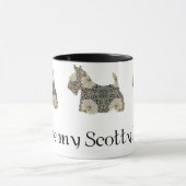 Scottish Terrier Fun Silhouette Tasse (Zentrum)