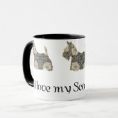Scottish Terrier Fun Silhouette Tasse (Vorderseite Links)