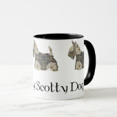 Scottish Terrier Fun Silhouette Tasse (VorderseiteRechts)