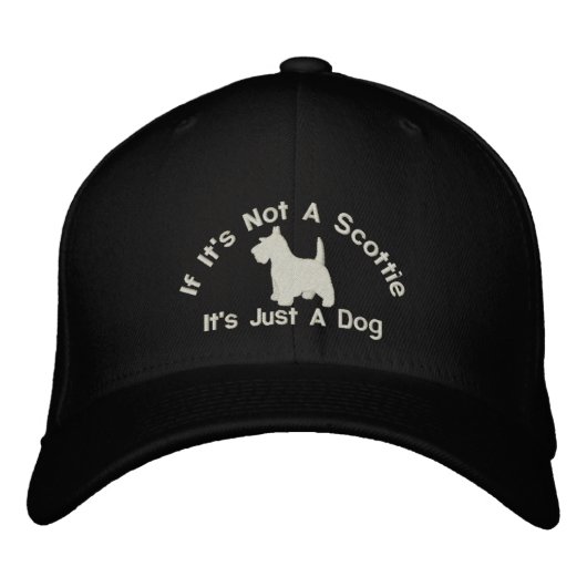 Scottish Terrier Funny Dog Slogan Bestickte Kappe (Vorderseite)