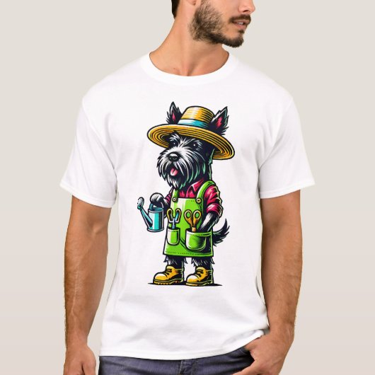 Scottish Terrier Gardener Copy T-Shirt (Vorderseite)