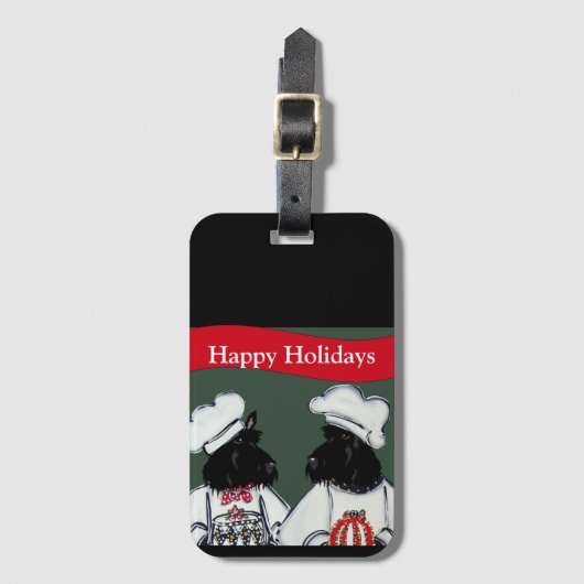 Scottish Terrier Gepäckanhänger (Vorderseite Vertikal)