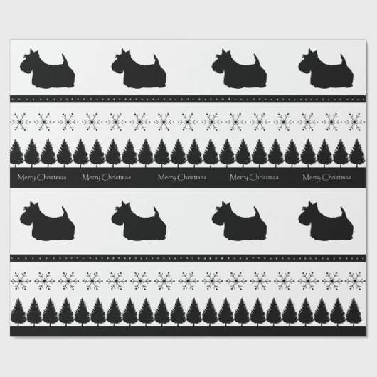 Scottish Terrier Geschenkpapier (Flach)