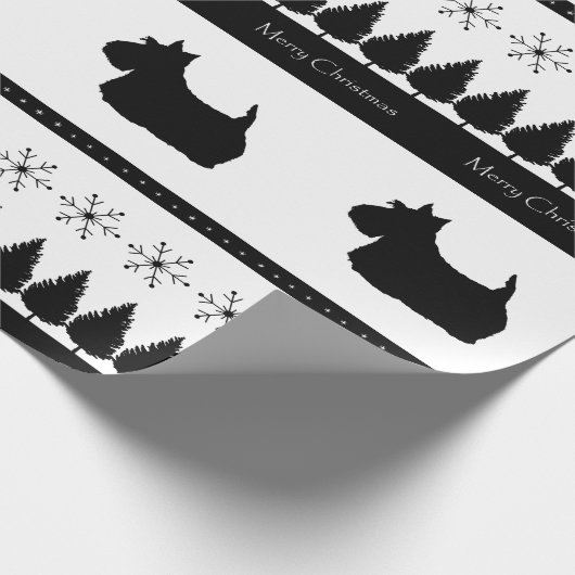 Scottish Terrier Geschenkpapier (Ecke)