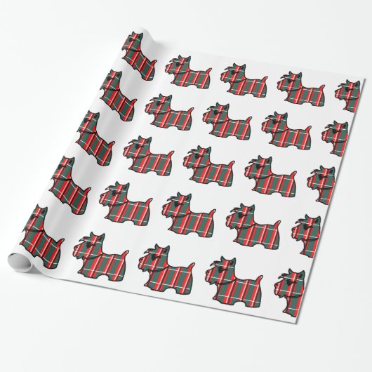 SCOTTISH TERRIER GESCHENKPAPIER (Ungerollt)