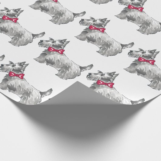 Scottish Terrier Geschenkpapier (Ecke)