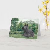Scottish Terrier Get Well Wish Karte (Gelbe Blume)