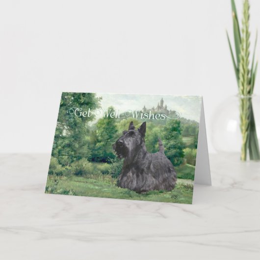 Scottish Terrier Get Well Wish Karte (Vorderseite)