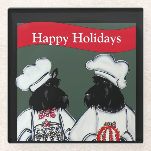 Scottish Terrier Glasuntersetzer (Vorderseite)